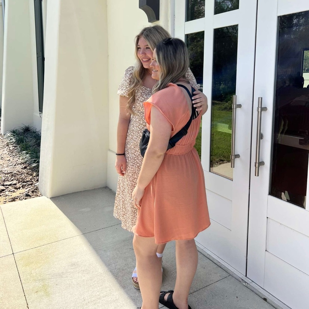 Pastel Orange Spring Dress